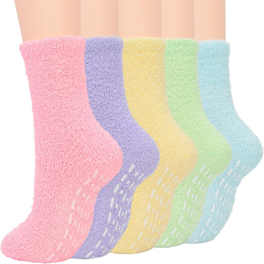 Softeez Fuzzy Nonslip Socks