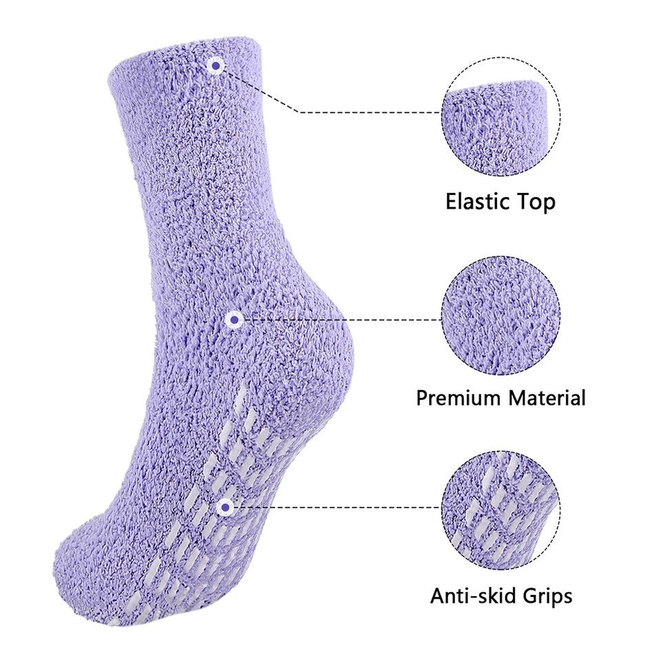 Softeez Fuzzy Nonslip Socks